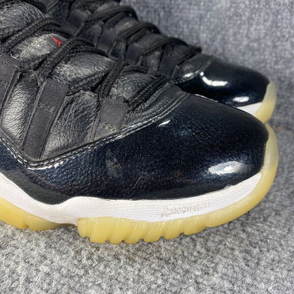 Jordan 11 Retro 72-10 Mens Size 8.5 Shoes Black Red Athletic Basketball Sneakers - Picture 9 of 13